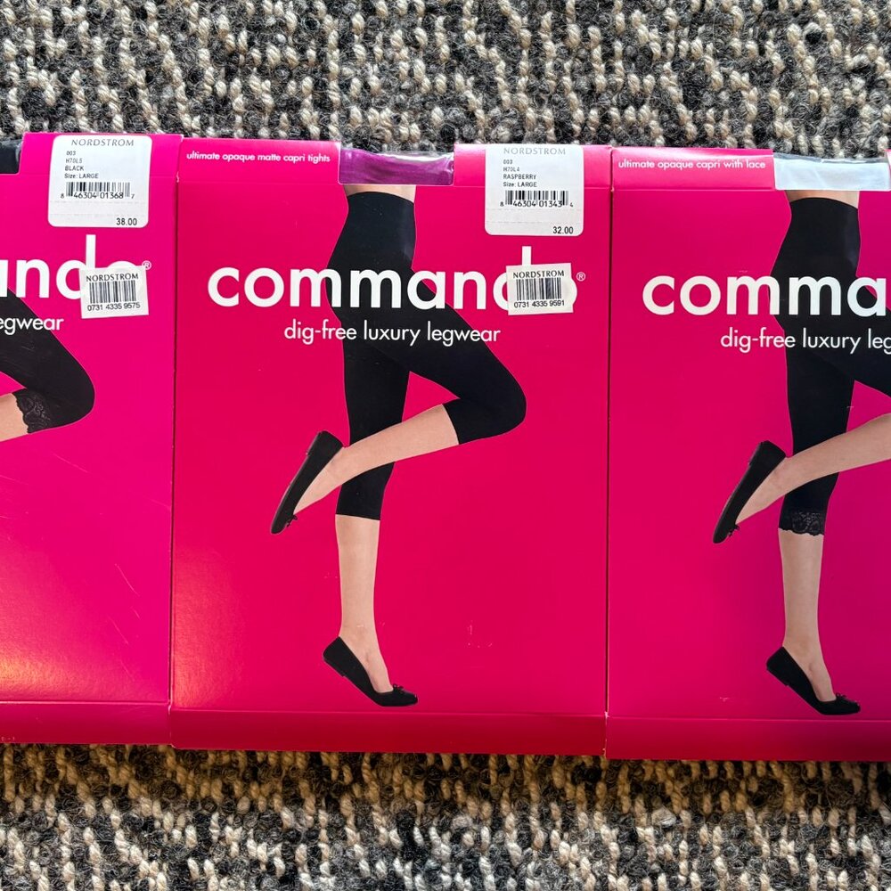 Lot of 3 New Commando Ultimate Opaque Capri Tights Size Large - Picture 3 of 4
